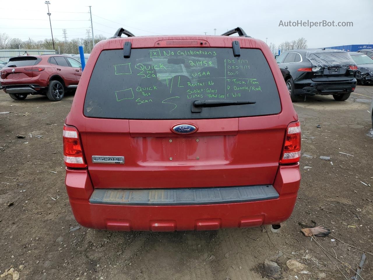 2009 Ford Escape Xlt Red vin: 1FMCU03799KB21293