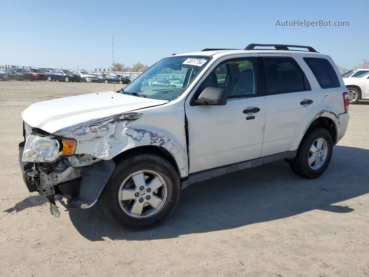 2009 Ford Escape Xlt White vin: 1FMCU03G09KC25512