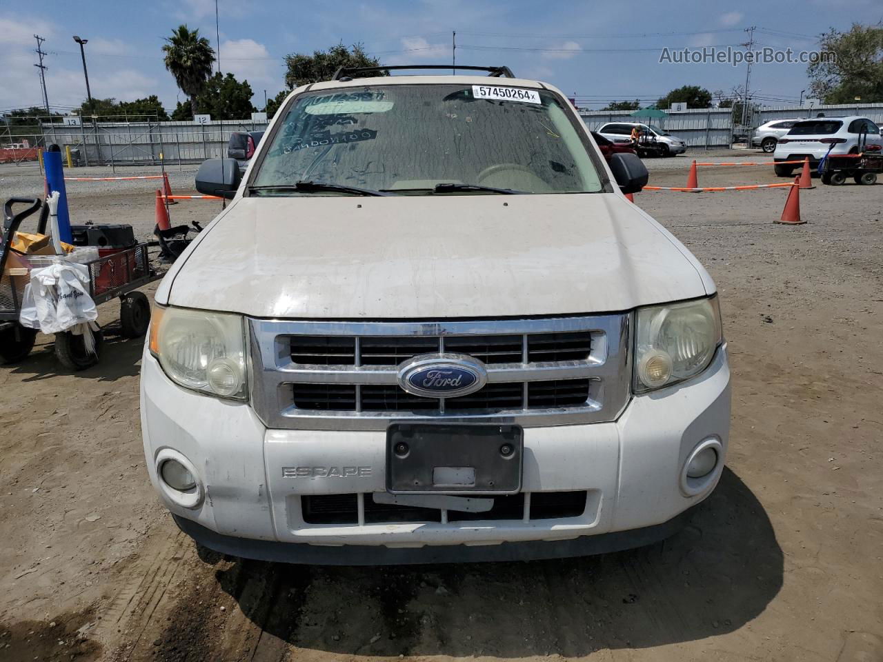 2009 Ford Escape Xlt White vin: 1FMCU03G19KA92548