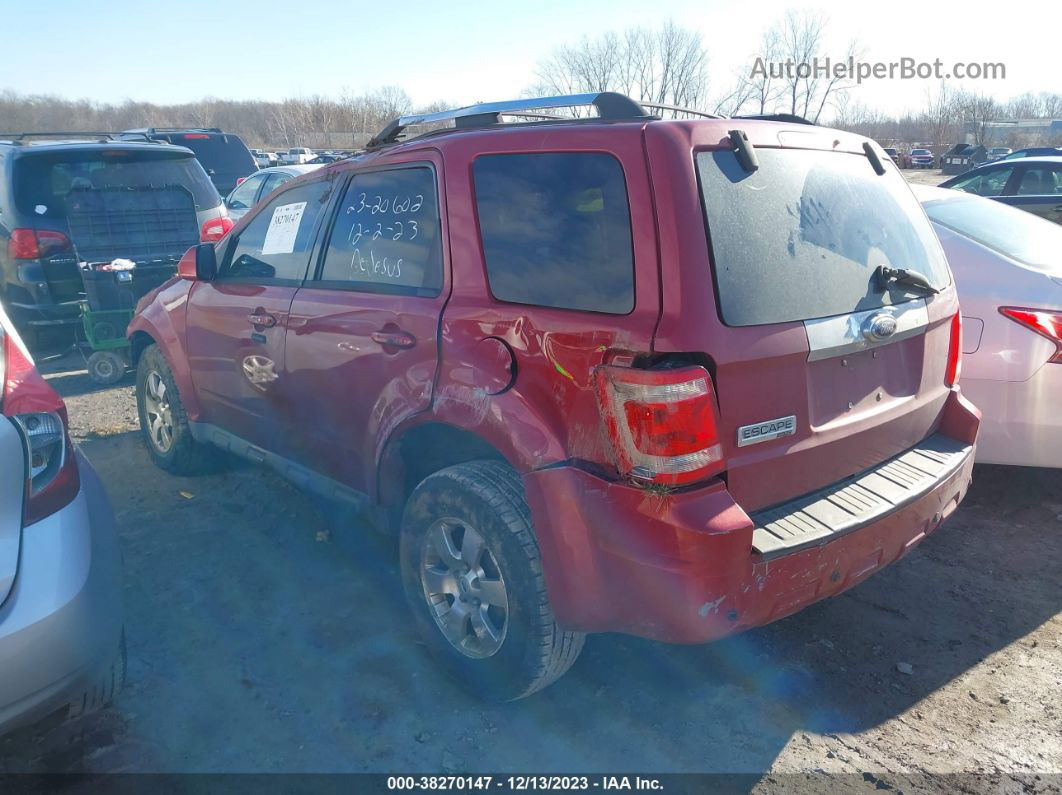 2009 Ford Escape Limited Red vin: 1FMCU04G29KC34775