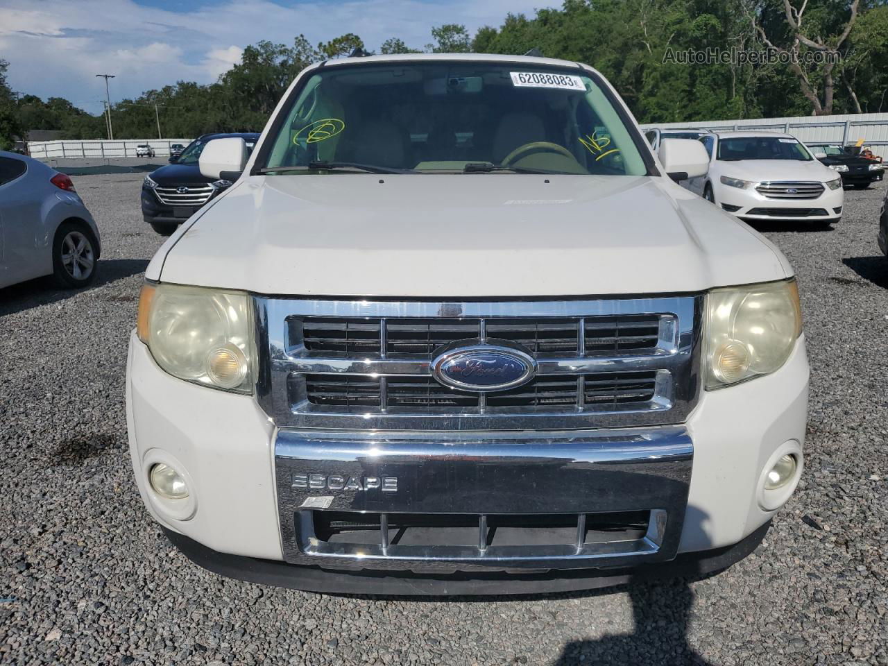 2009 Ford Escape Limited White vin: 1FMCU04G69KA53873