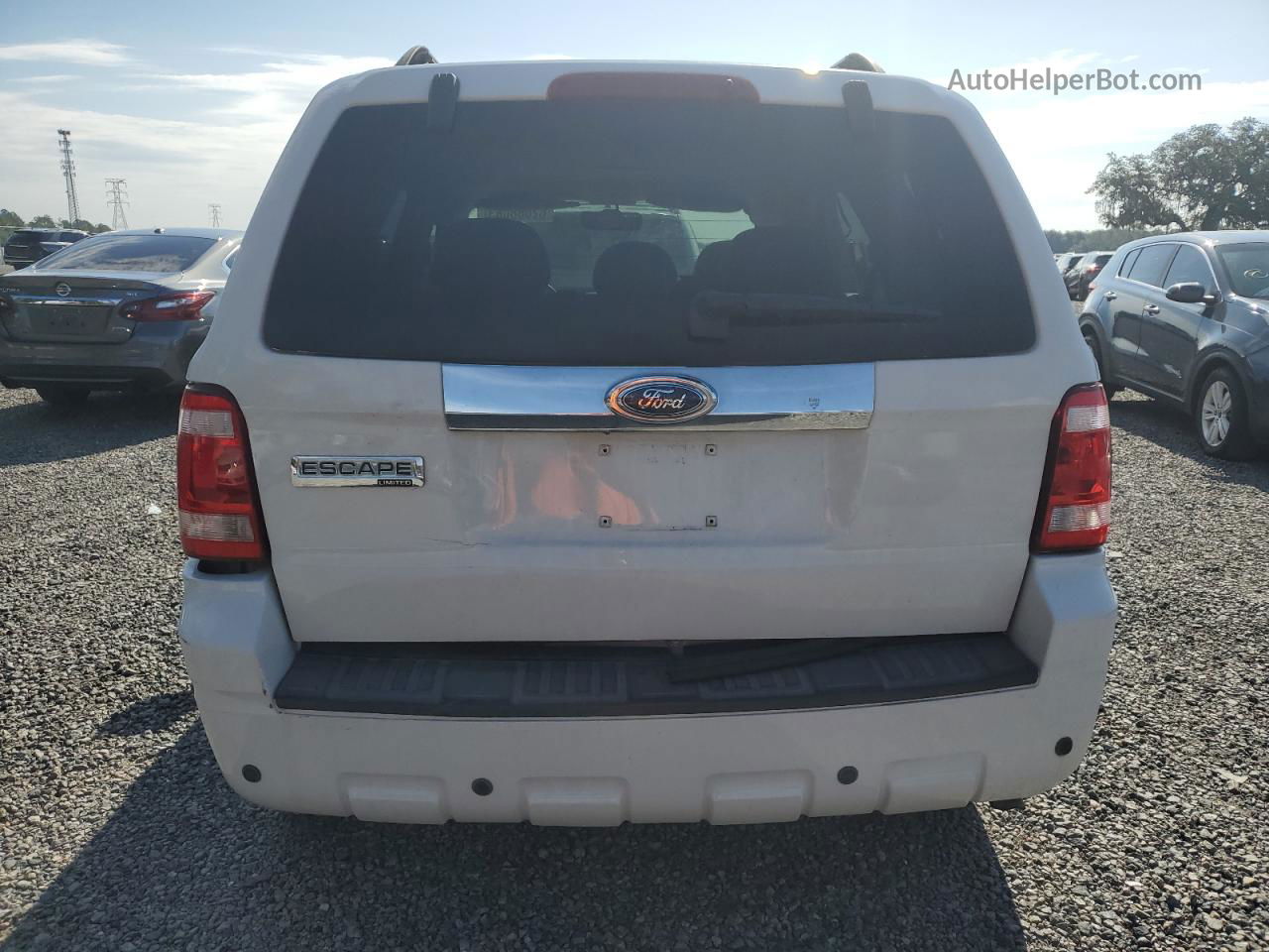 2009 Ford Escape Limited White vin: 1FMCU04G69KA53873