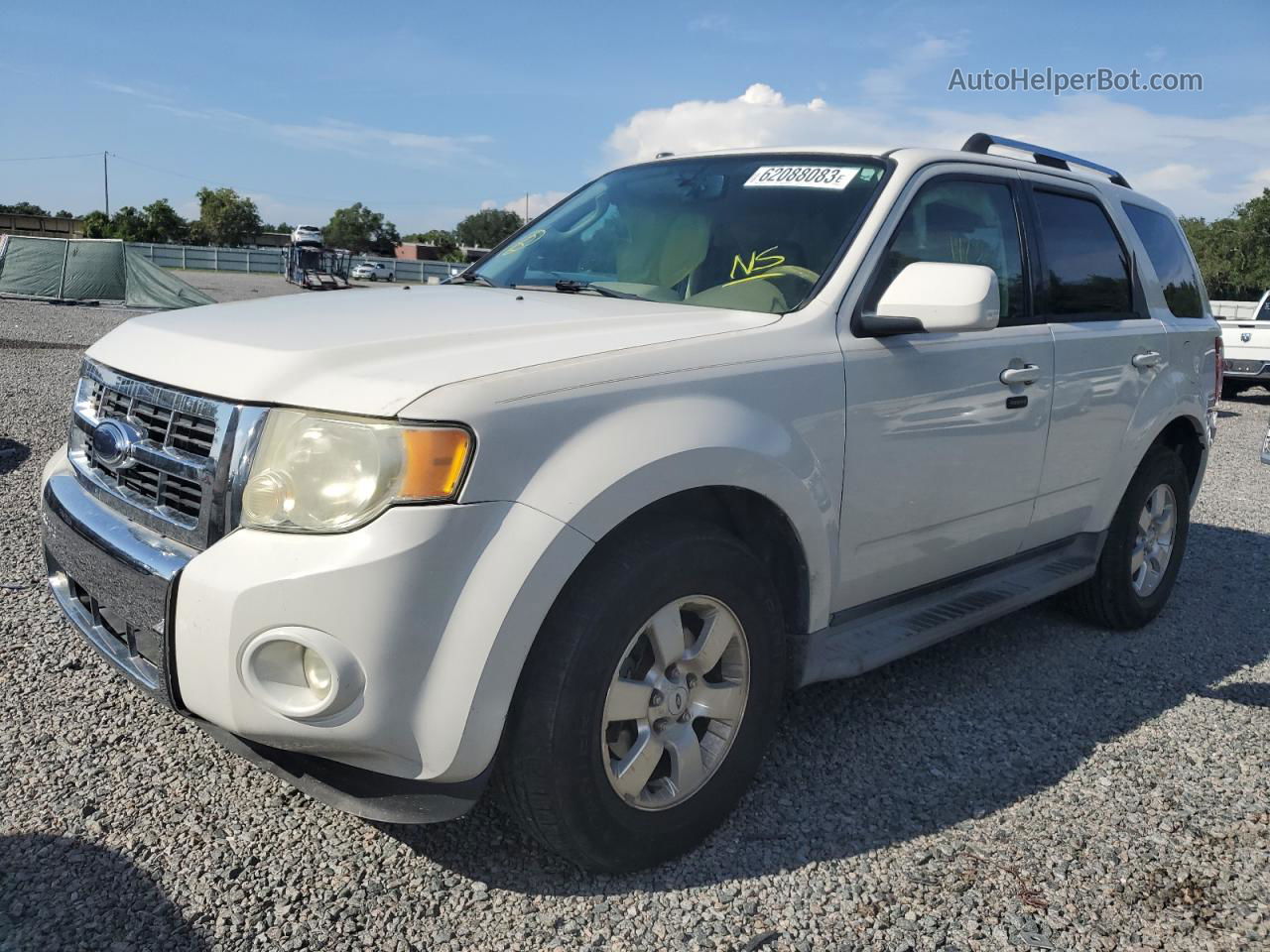 2009 Ford Escape Limited White vin: 1FMCU04G69KA53873