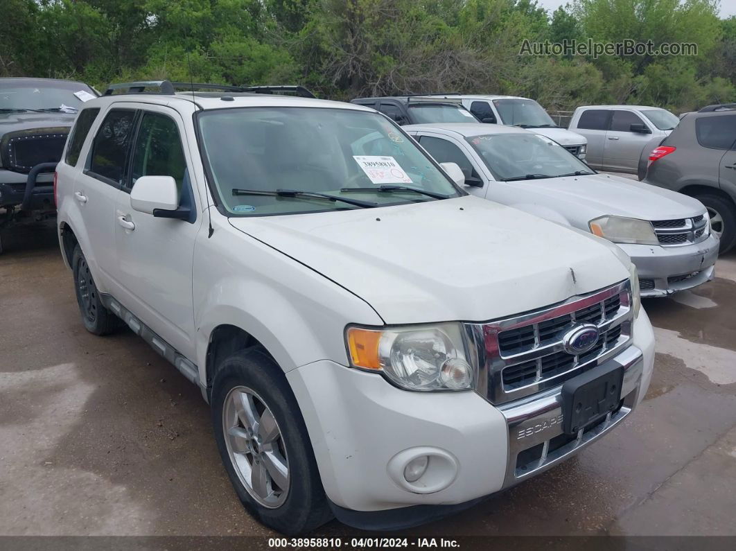 2009 Ford Escape Limited White vin: 1FMCU04G69KB78890