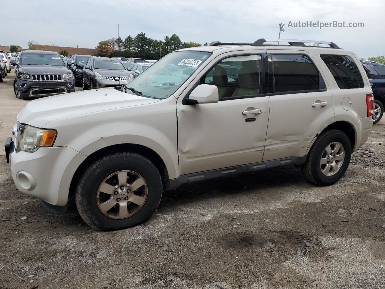 2009 Ford Escape Limited White vin: 1FMCU04G89KD14047