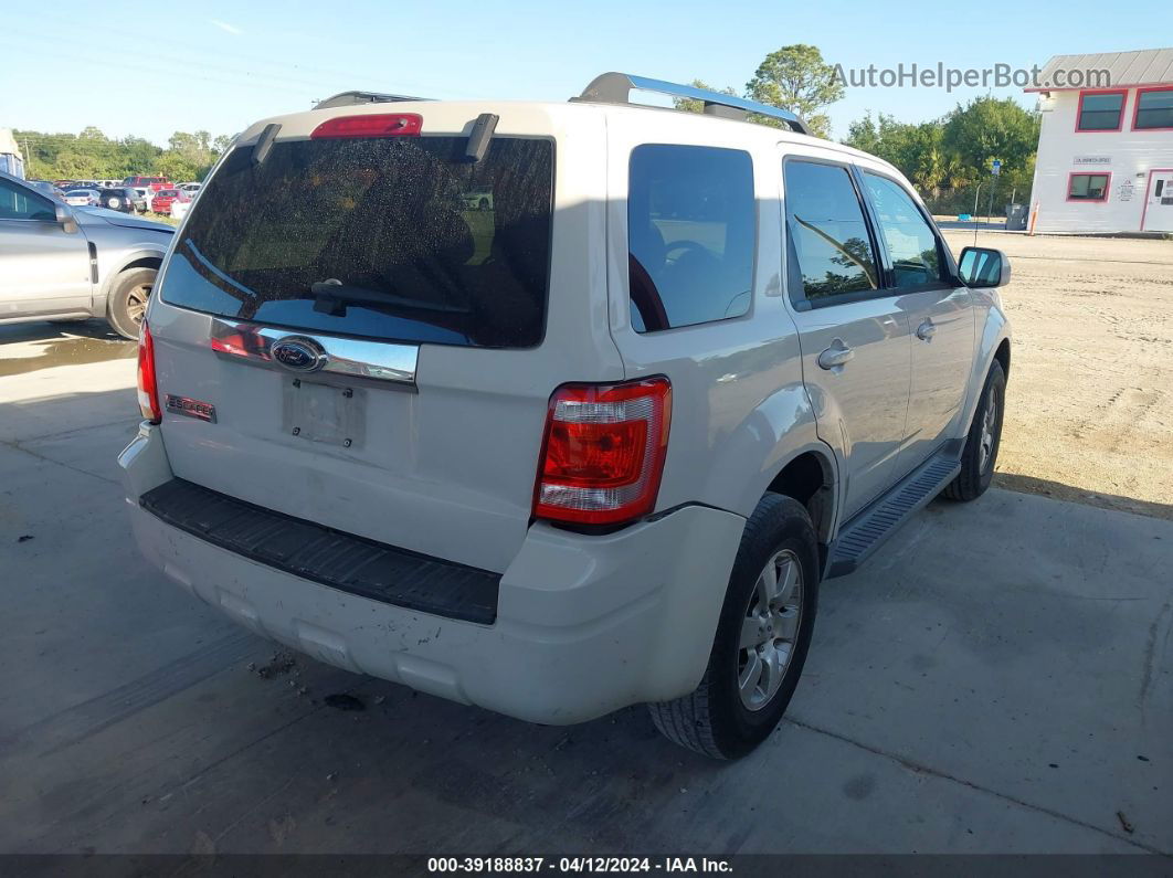 2009 Ford Escape Limited White vin: 1FMCU04G99KC26205