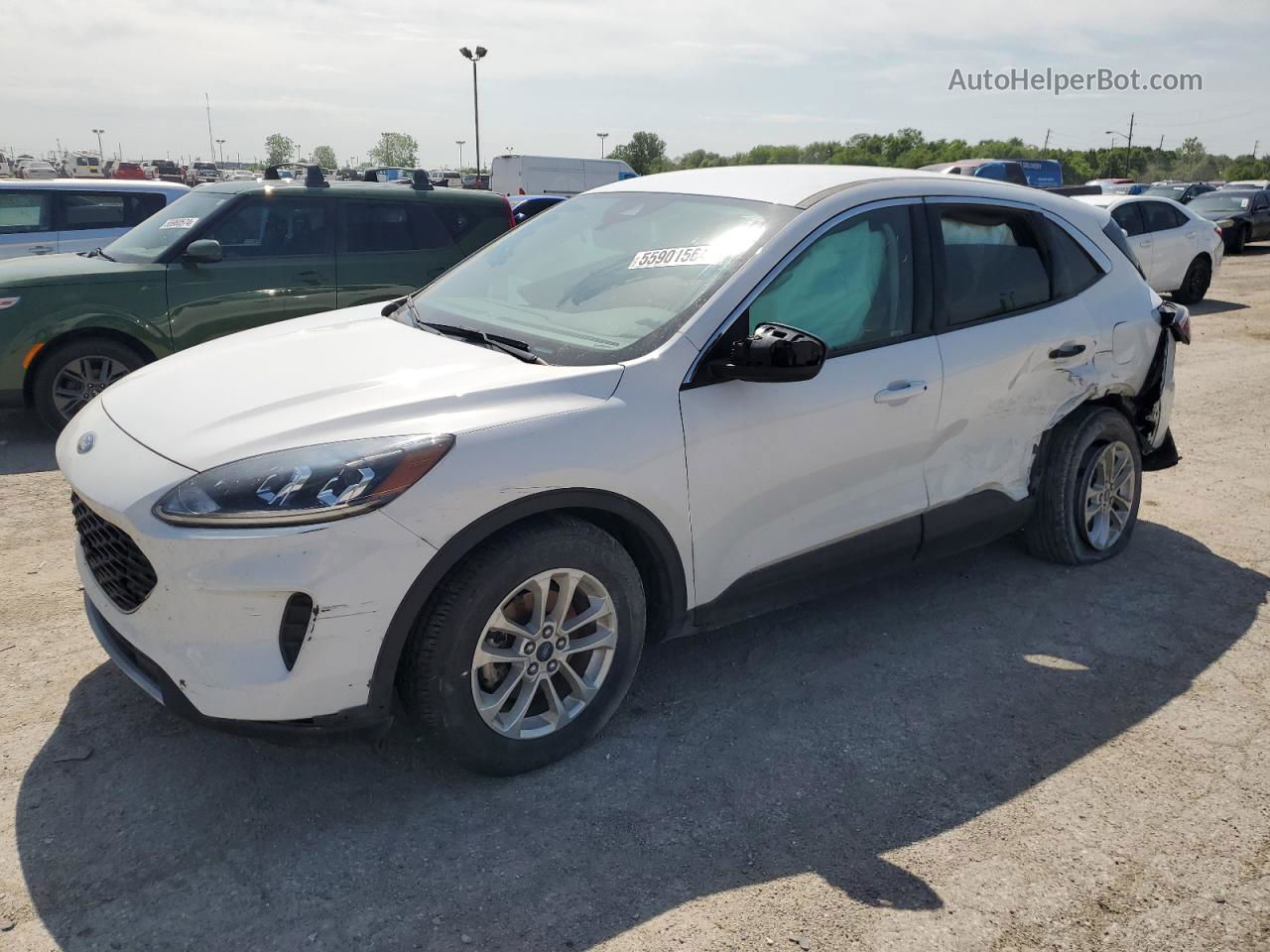 2021 Ford Escape Se White vin: 1FMCU0BZ4MUA06276