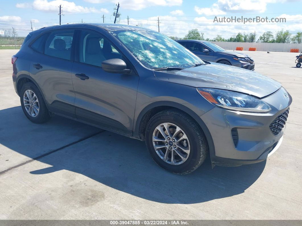 2021 Ford Escape S Gray vin: 1FMCU0F64MUA47619