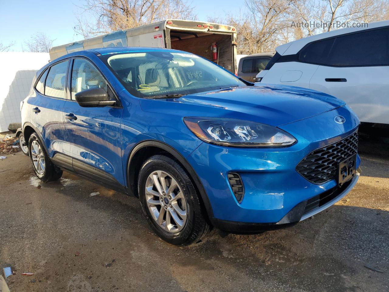 2021 Ford Escape S Blue vin: 1FMCU0F6XMUA95755