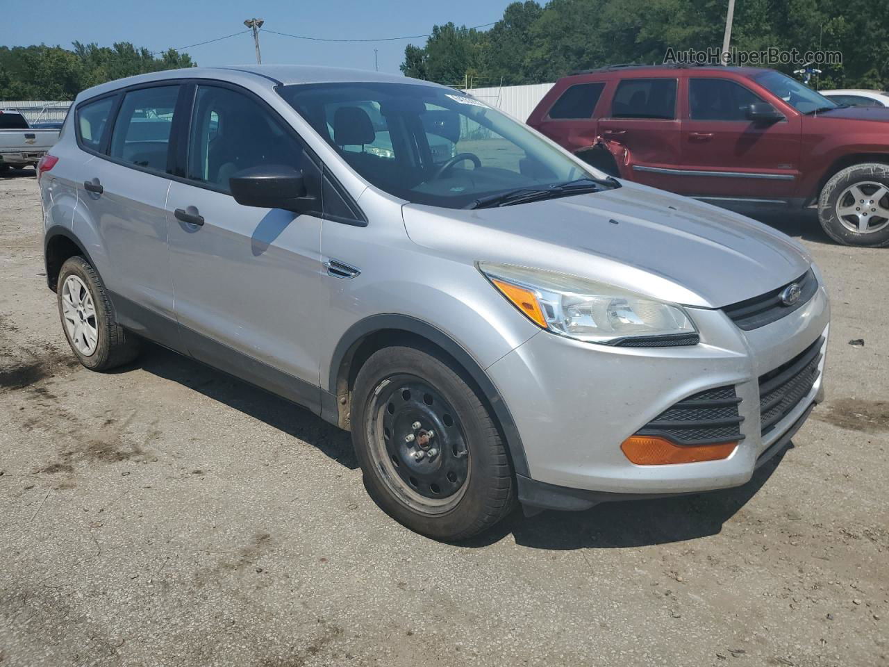 2013 Ford Escape S Silver vin: 1FMCU0F70DUD32732