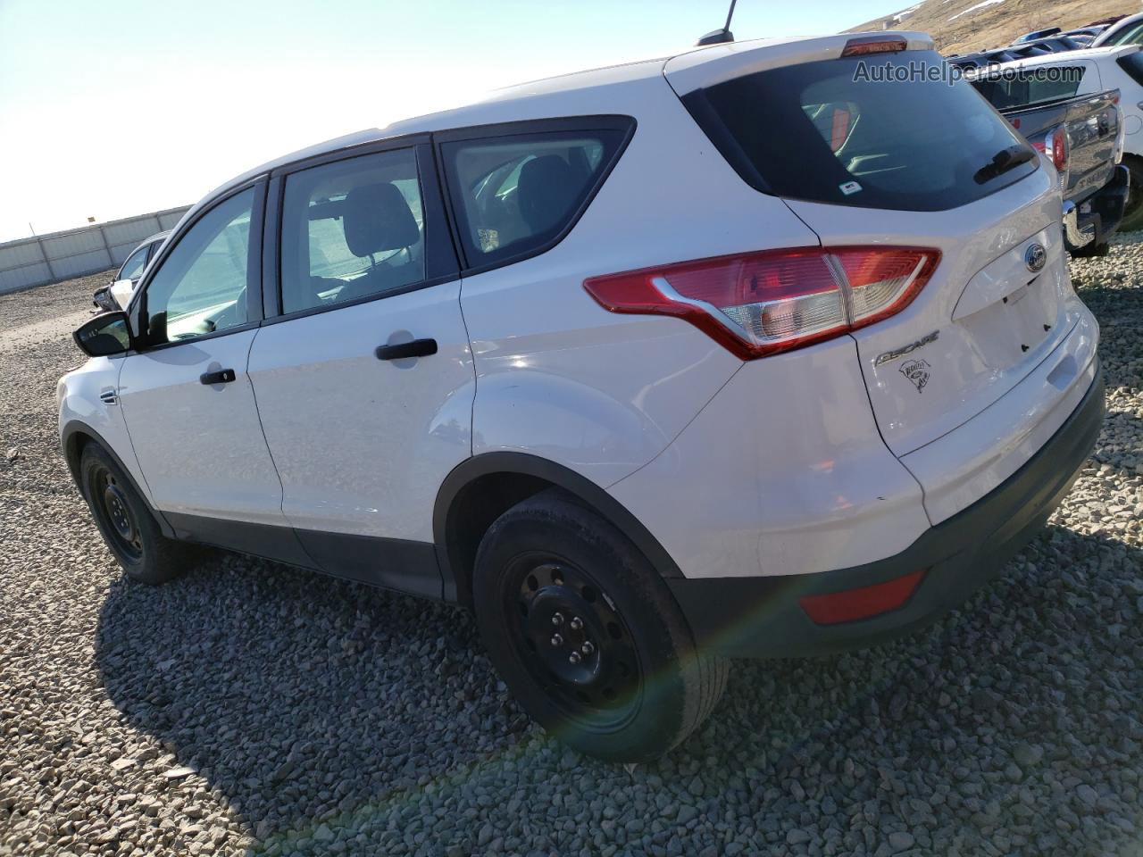 2015 Ford Escape S White vin: 1FMCU0F70FUB45459