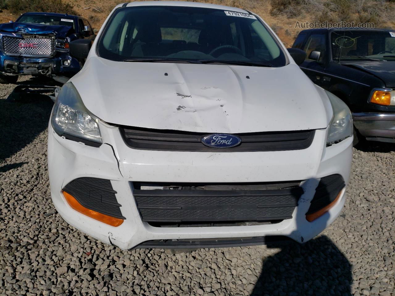 2015 Ford Escape S White vin: 1FMCU0F70FUB45459