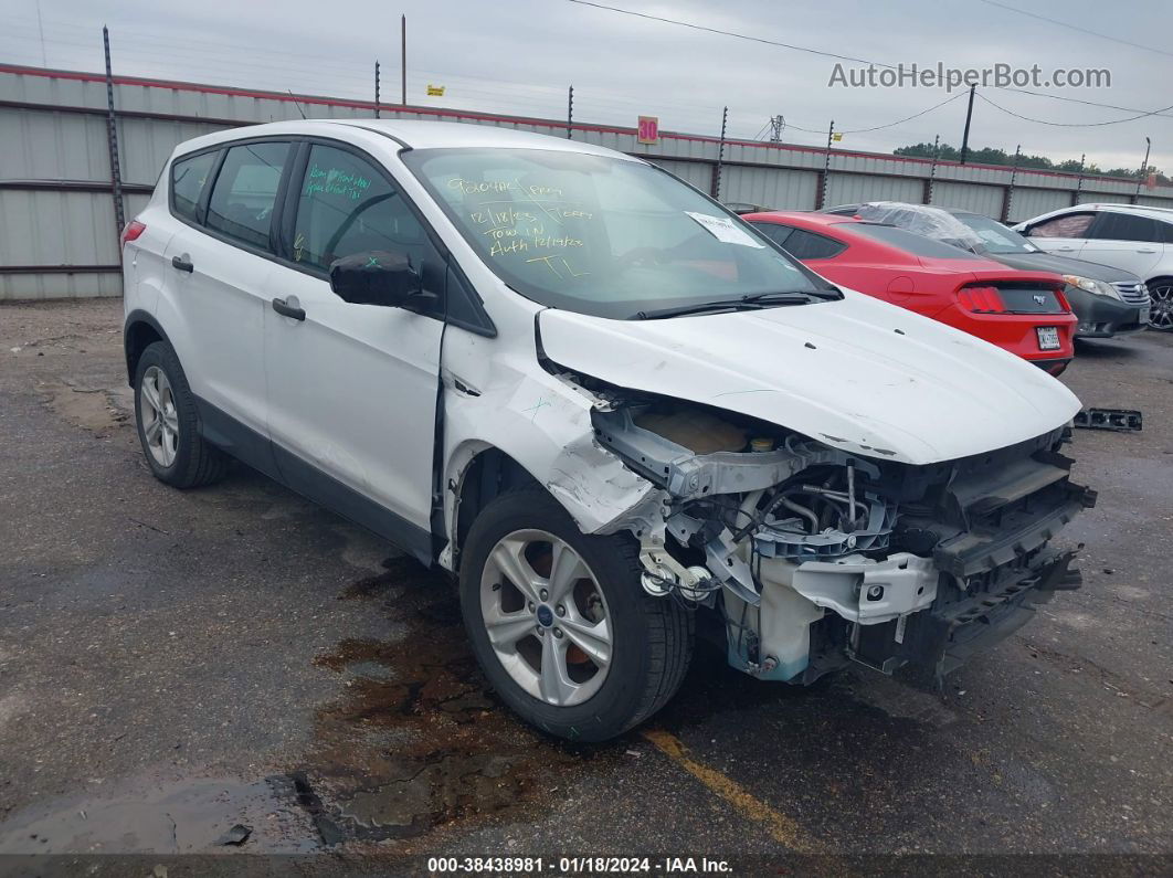 2016 Ford Escape S White vin: 1FMCU0F70GUA66133