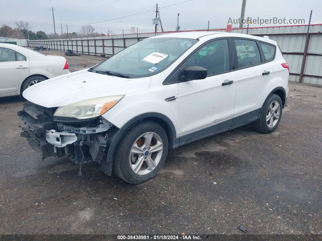 2016 Ford Escape S White vin: 1FMCU0F70GUA66133