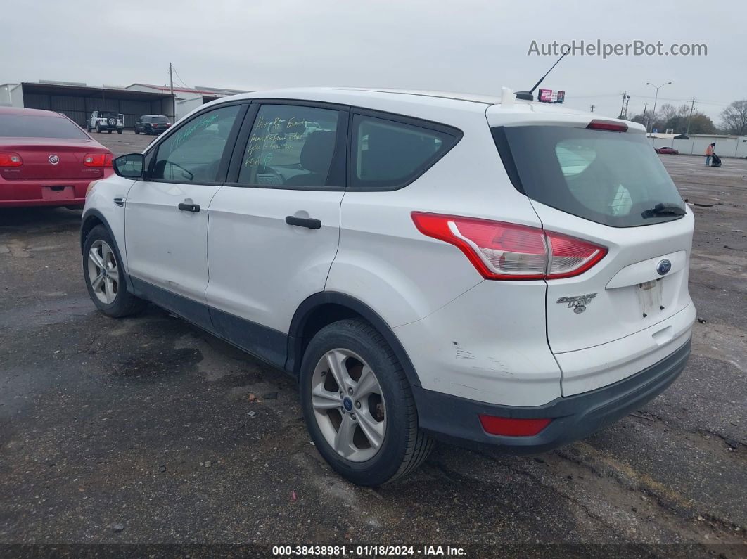 2016 Ford Escape S White vin: 1FMCU0F70GUA66133