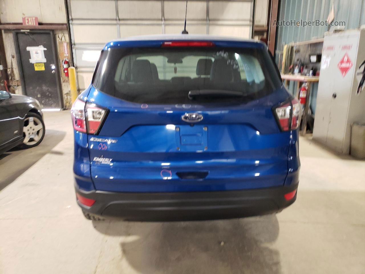 2017 Ford Escape S Blue vin: 1FMCU0F70HUD10882