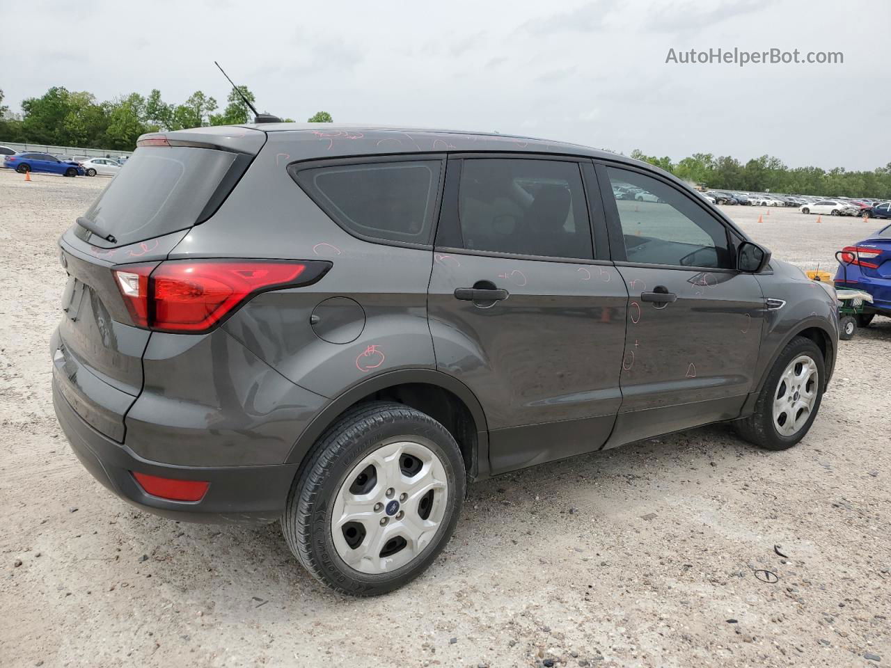 2019 Ford Escape S Gray vin: 1FMCU0F70KUA99948