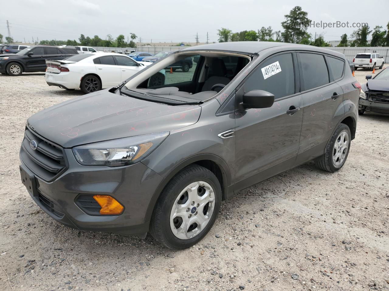 2019 Ford Escape S Gray vin: 1FMCU0F70KUA99948