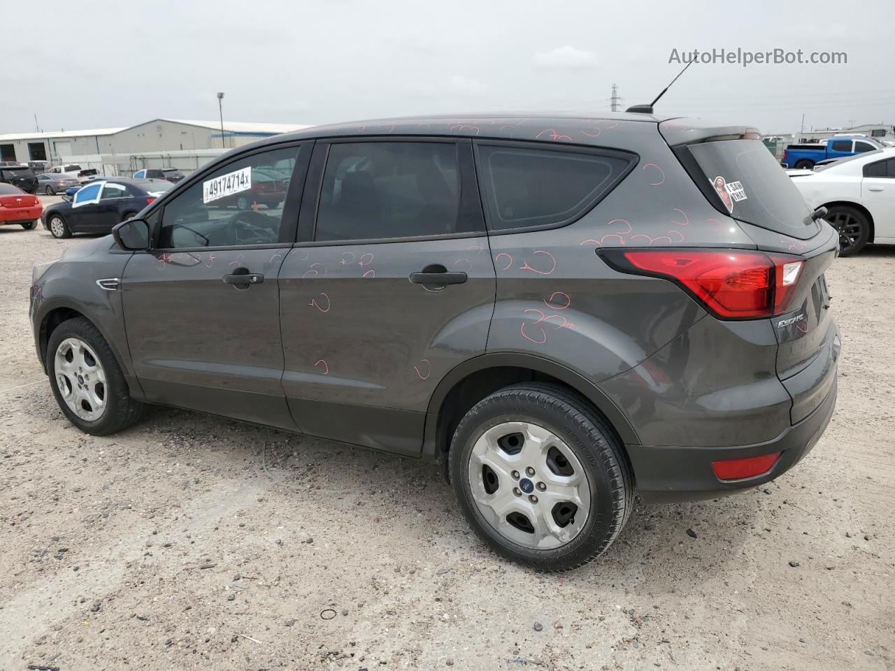 2019 Ford Escape S Gray vin: 1FMCU0F70KUA99948