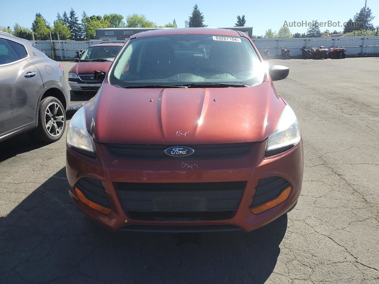 2014 Ford Escape S Красный vin: 1FMCU0F71EUC70193