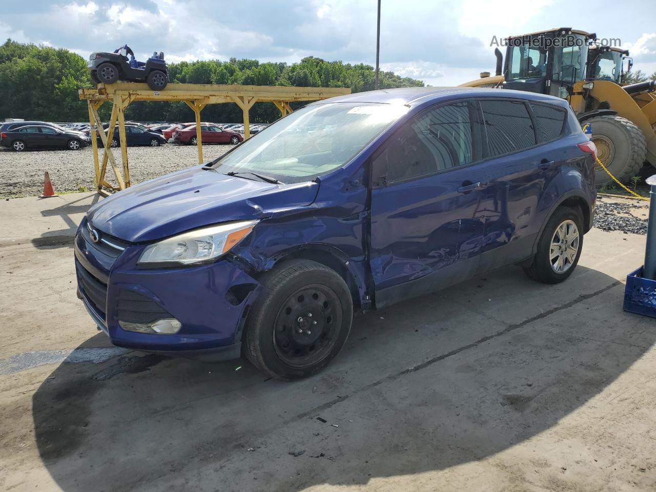 2014 Ford Escape S Синий vin: 1FMCU0F71EUD02897