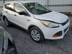 2014 Ford Escape S White vin: 1FMCU0F71EUD56166