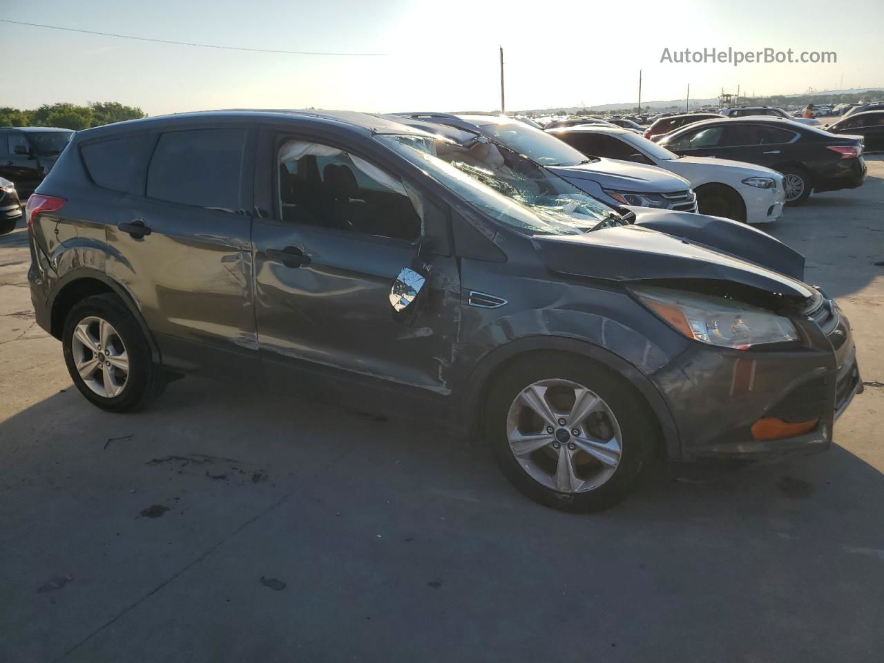 2015 Ford Escape S Gray vin: 1FMCU0F71FUA51851