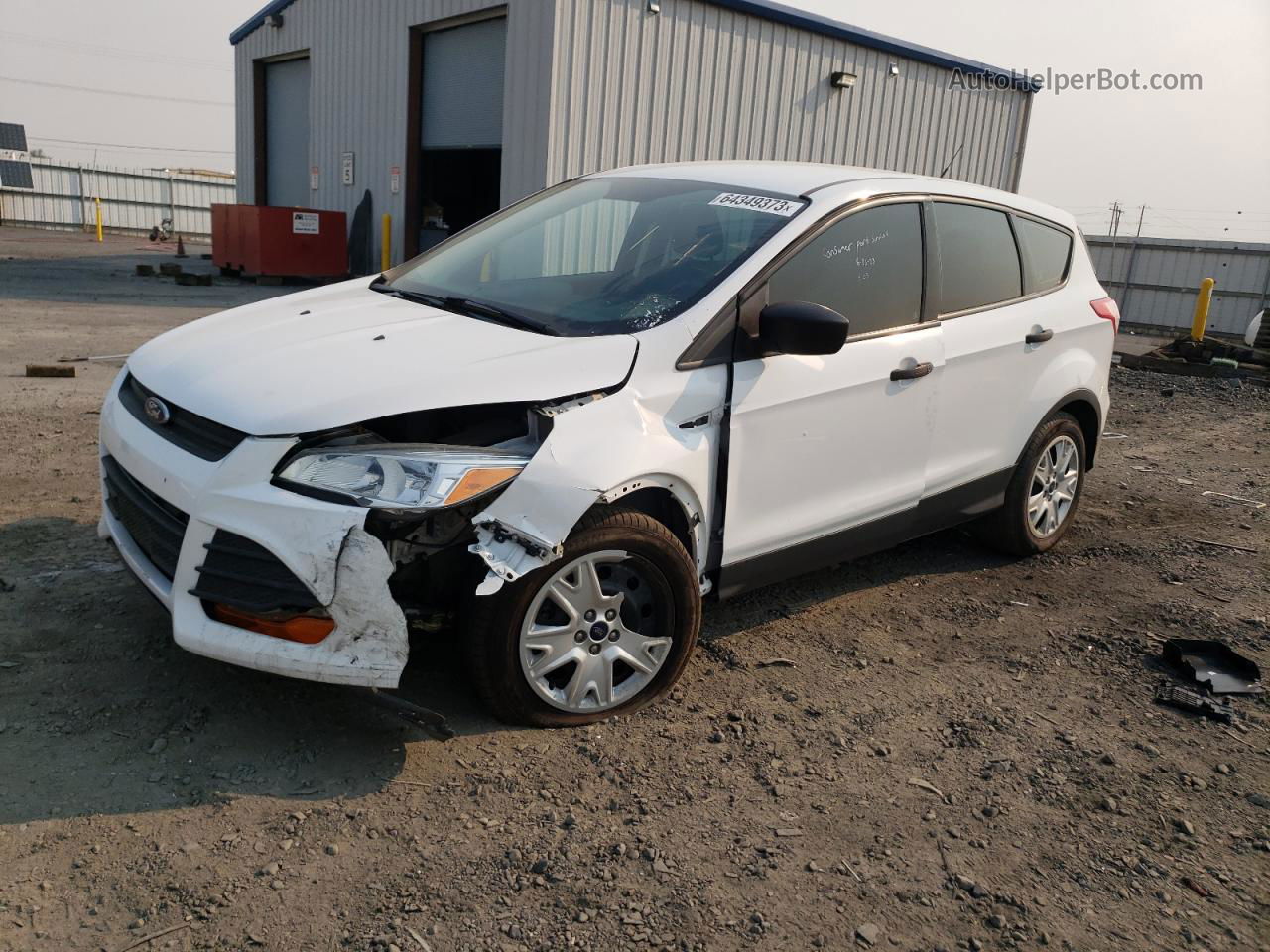 2016 Ford Escape S White vin: 1FMCU0F71GUC12586