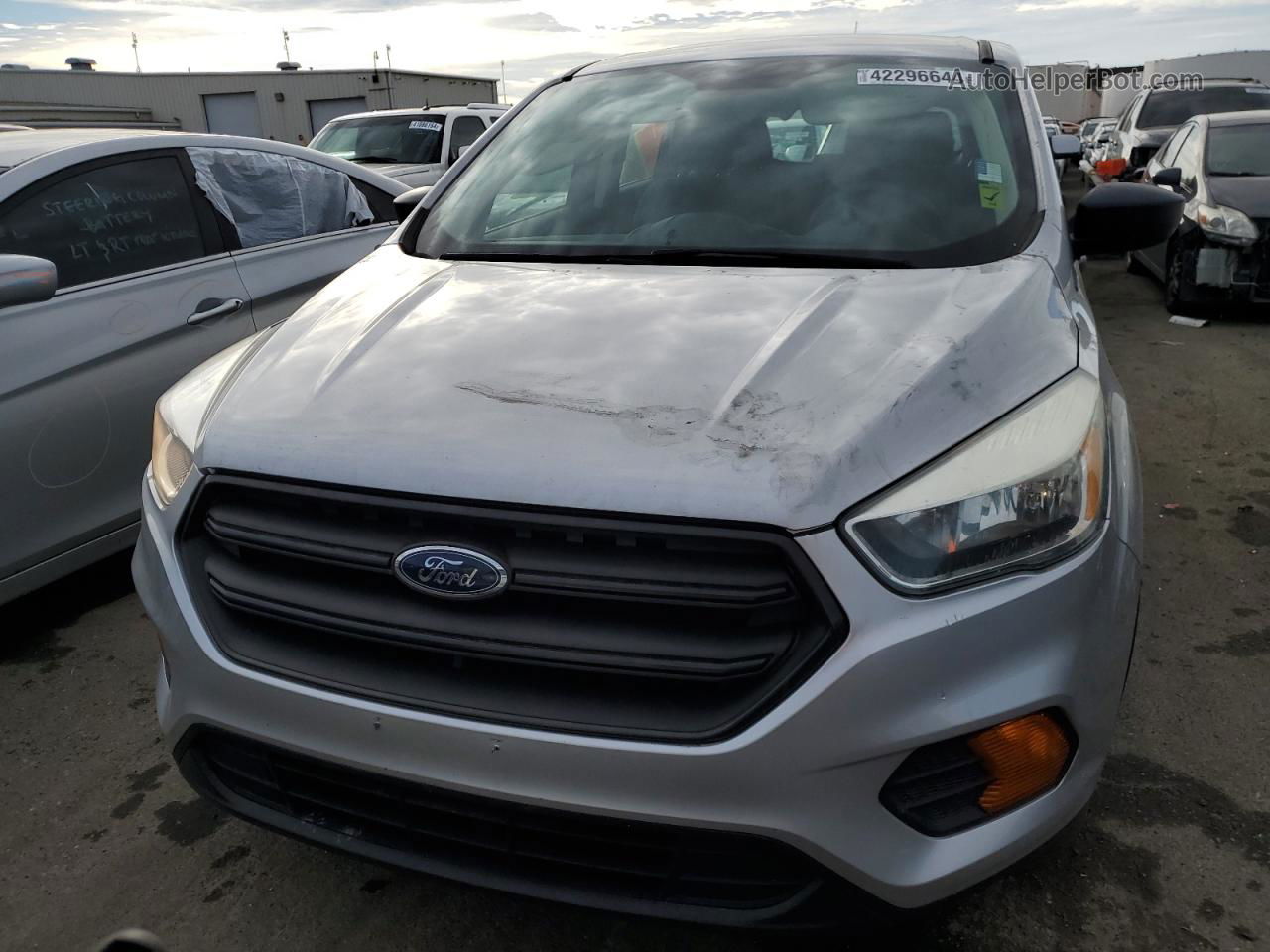 2017 Ford Escape S Silver vin: 1FMCU0F71HUD23091