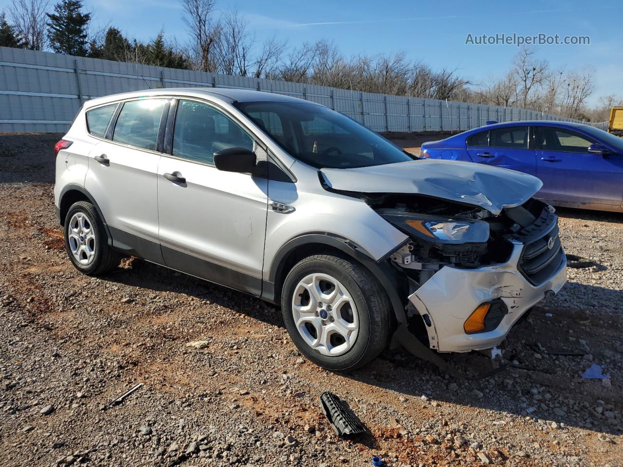 2019 Ford Escape S Silver vin: 1FMCU0F71KUB31998