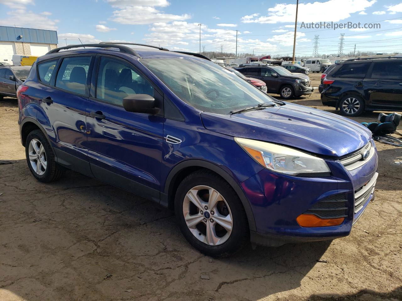 2015 Ford Escape S Синий vin: 1FMCU0F72FUB46273