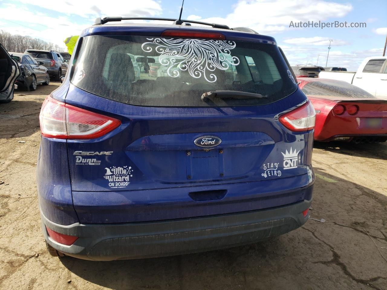 2015 Ford Escape S Синий vin: 1FMCU0F72FUB46273