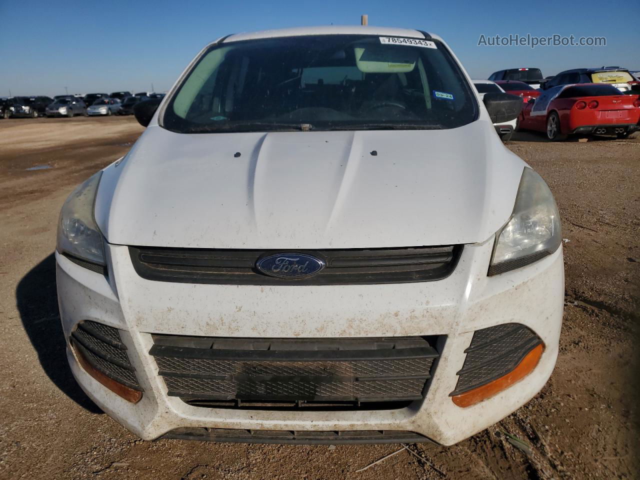 2016 Ford Escape S White vin: 1FMCU0F72GUA52492