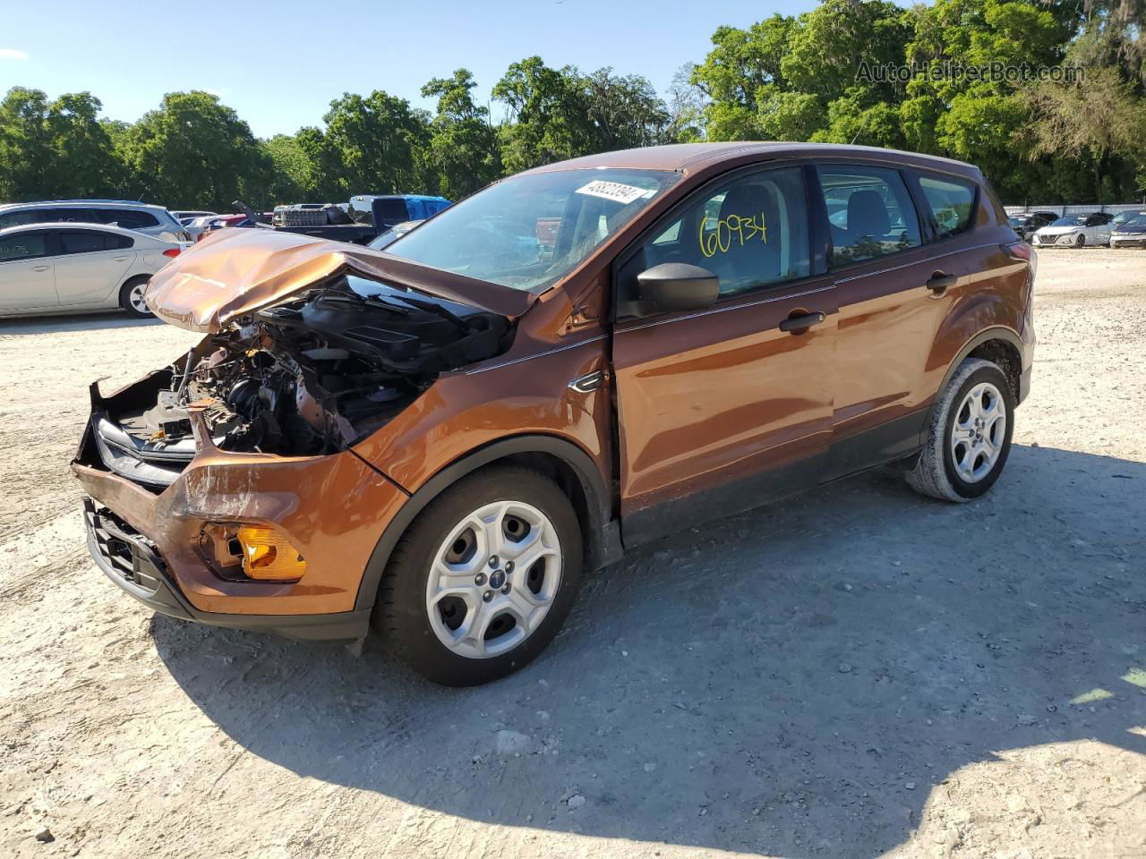 2017 Ford Escape S Orange vin: 1FMCU0F72HUA46354