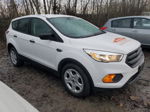 2017 Ford Escape S White vin: 1FMCU0F72HUB30206