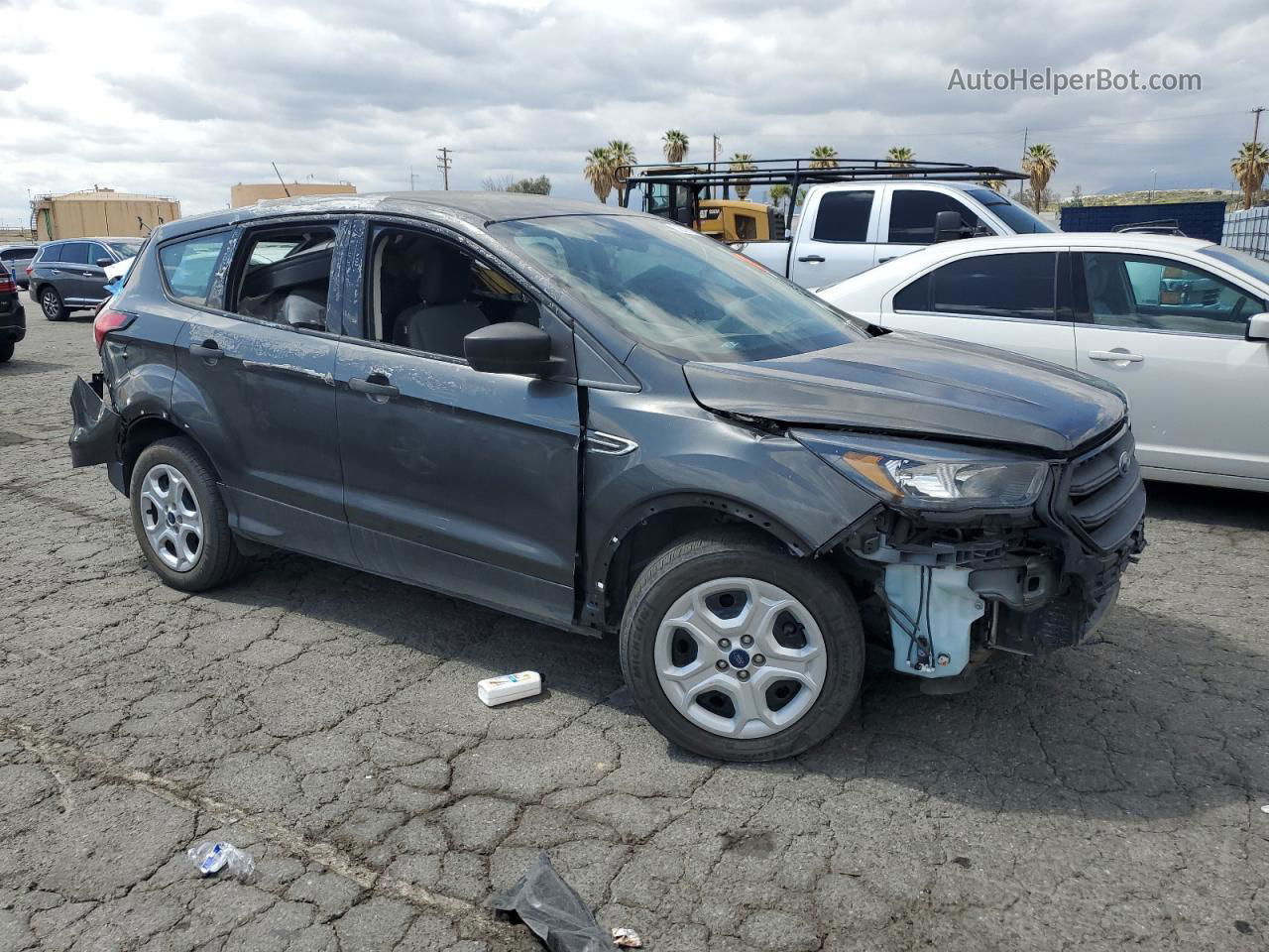 2019 Ford Escape S Gray vin: 1FMCU0F72KUA06136