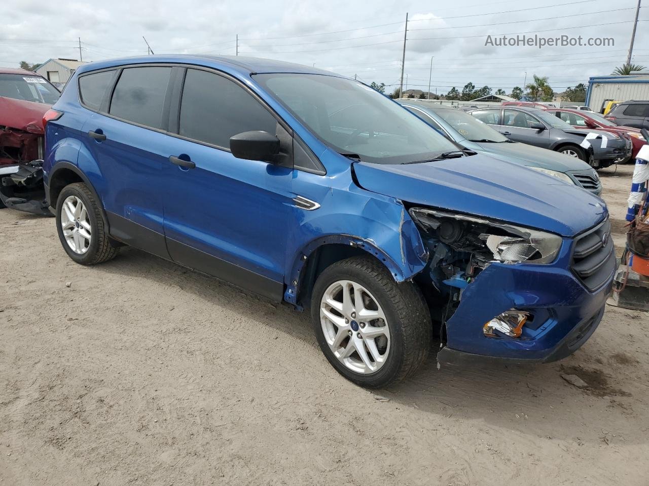 2019 Ford Escape S Синий vin: 1FMCU0F72KUB84659