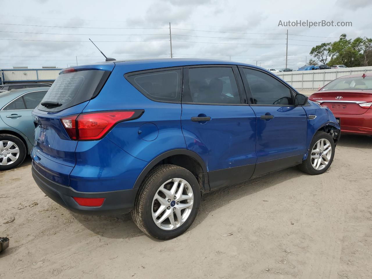 2019 Ford Escape S Blue vin: 1FMCU0F72KUB84659