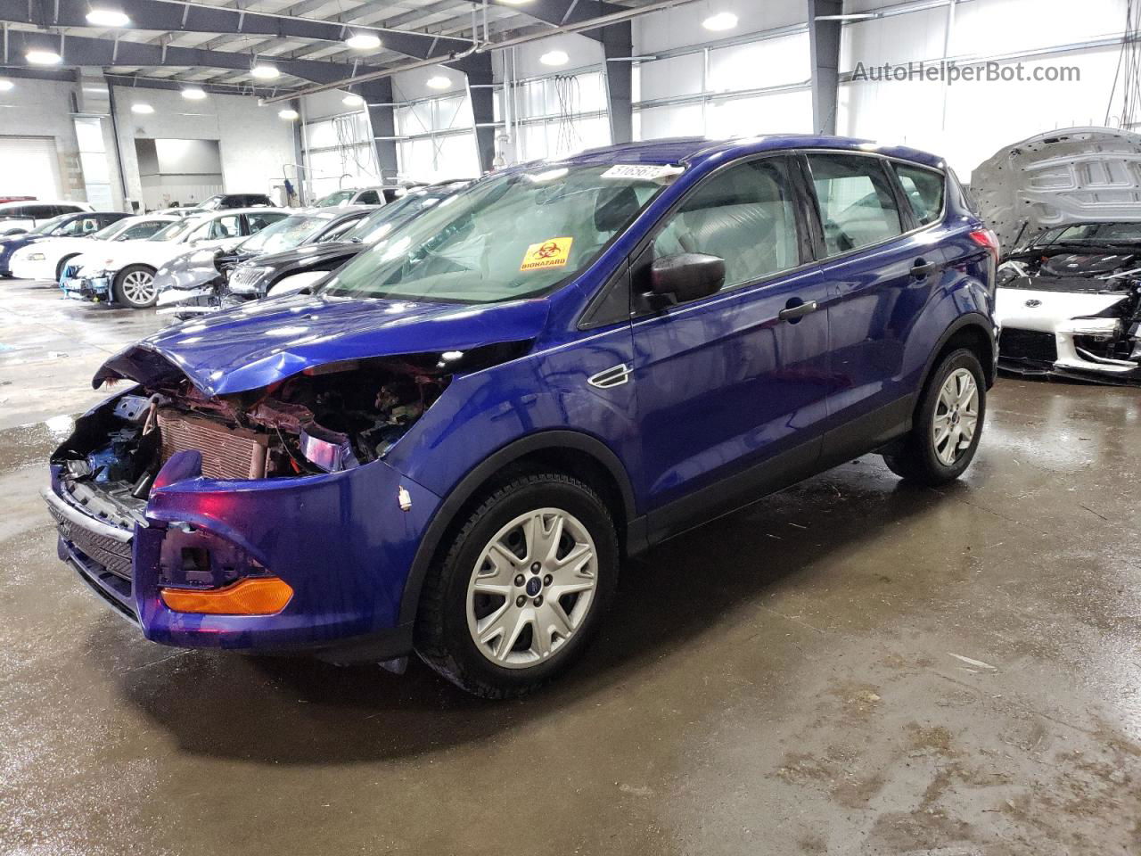 2013 Ford Escape S Blue vin: 1FMCU0F73DUC84188