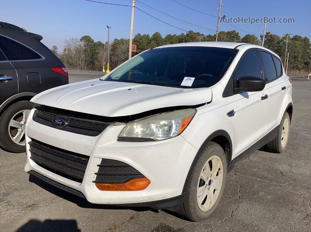 2013 Ford Escape S White vin: 1FMCU0F73DUD32658