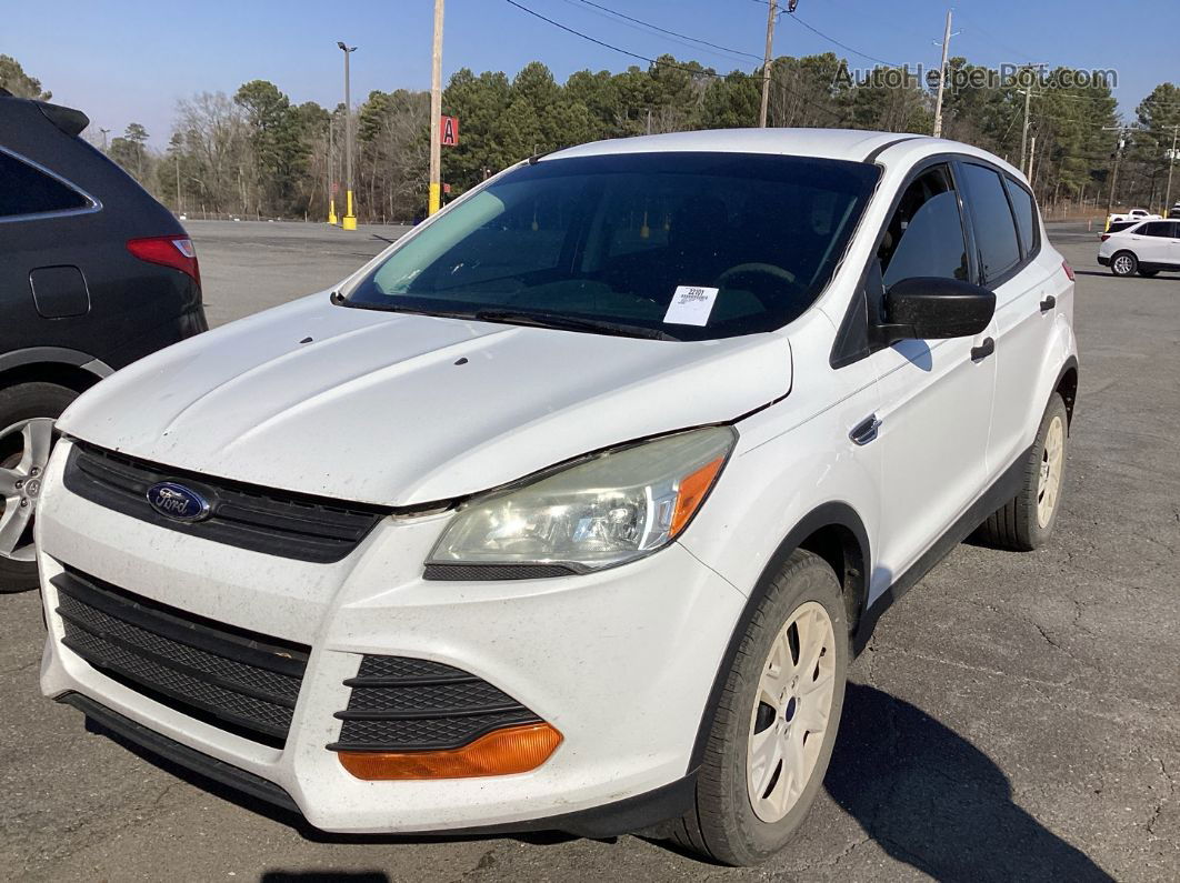 2013 Ford Escape S White vin: 1FMCU0F73DUD32658