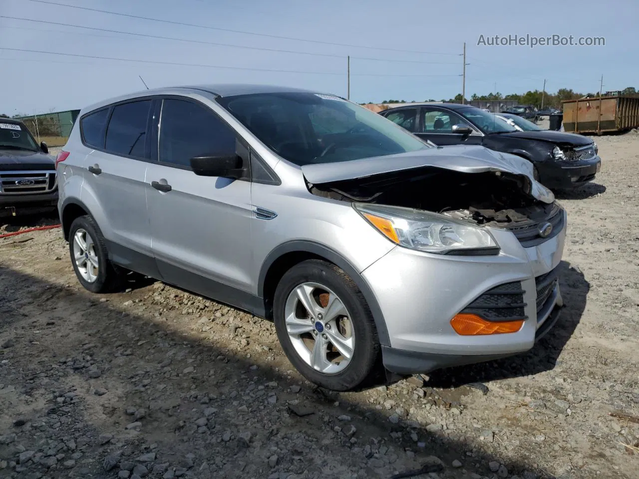 2014 Ford Escape S Silver vin: 1FMCU0F73EUE51649