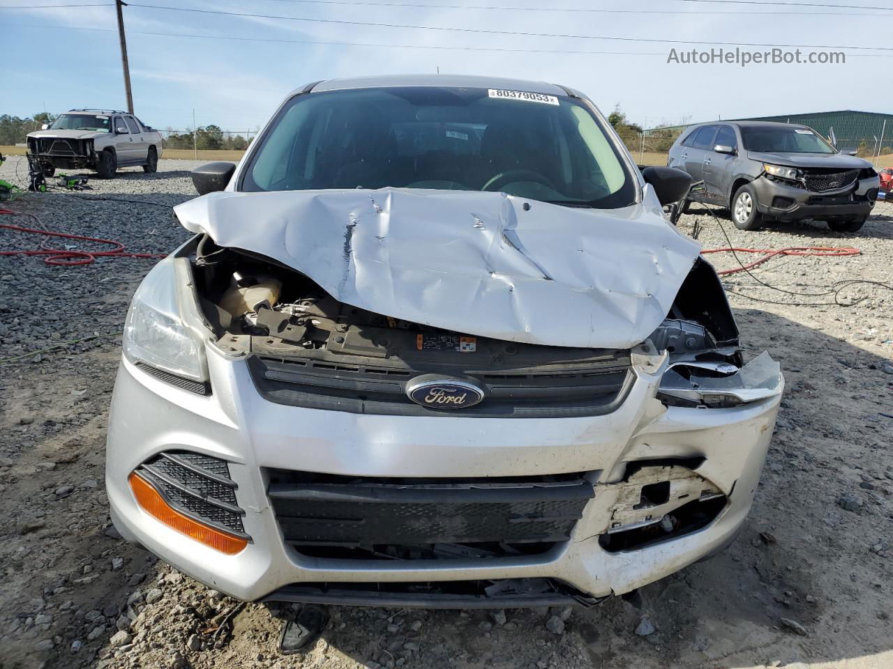 2014 Ford Escape S Silver vin: 1FMCU0F73EUE51649