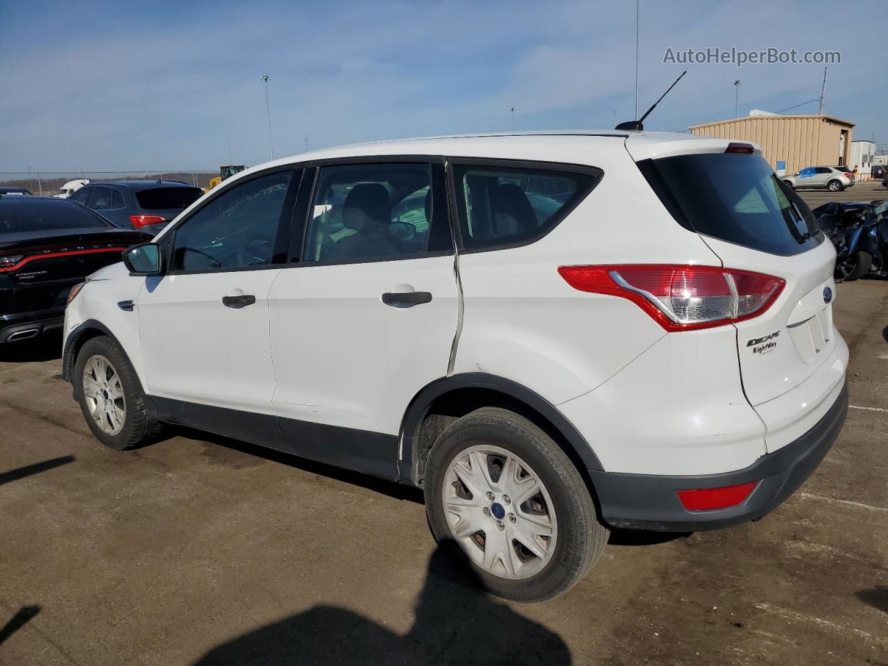 2015 Ford Escape S White vin: 1FMCU0F73FUA93793