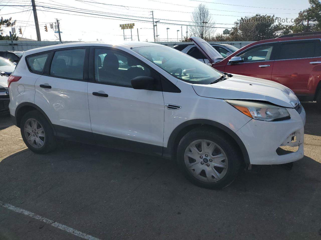 2015 Ford Escape S White vin: 1FMCU0F73FUA93793