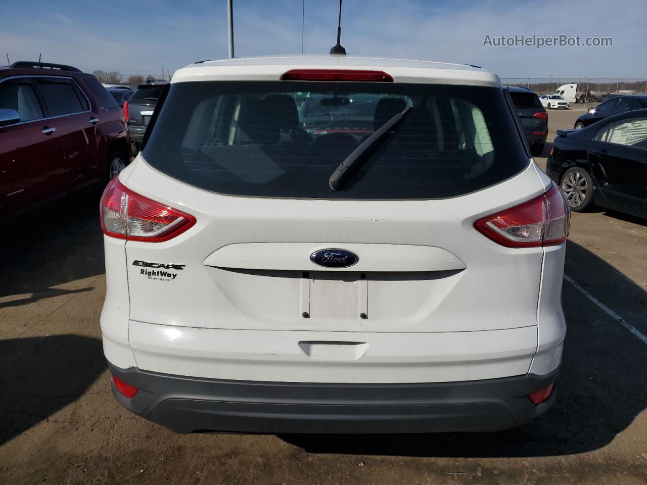 2015 Ford Escape S White vin: 1FMCU0F73FUA93793