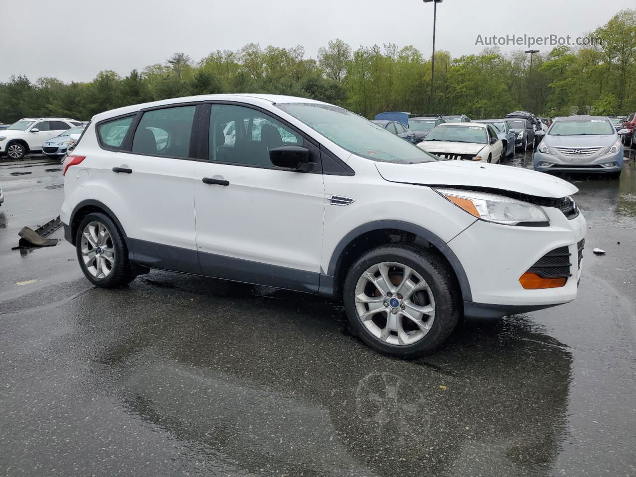 2016 Ford Escape S White vin: 1FMCU0F73GUA01874