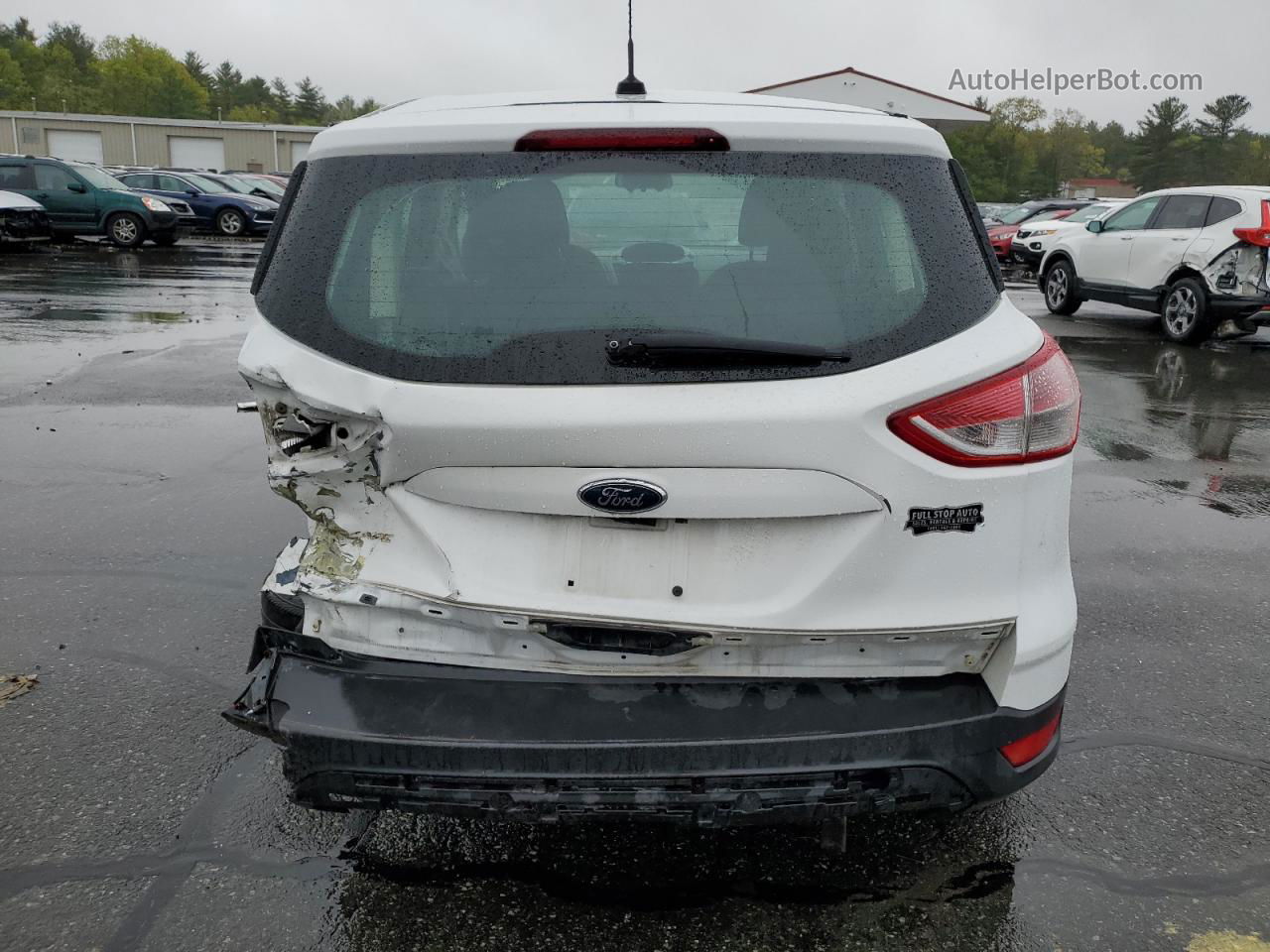 2016 Ford Escape S White vin: 1FMCU0F73GUA01874