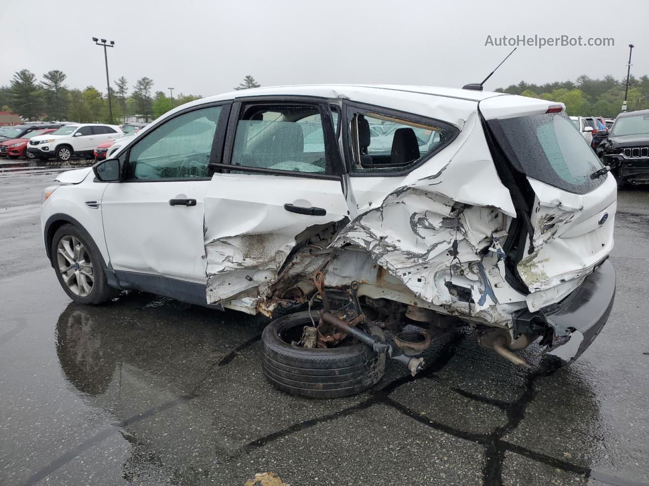 2016 Ford Escape S White vin: 1FMCU0F73GUA01874