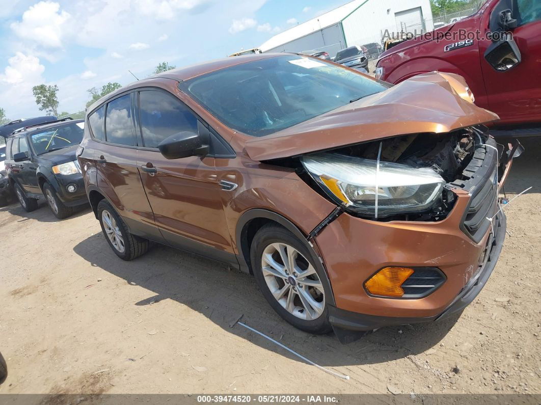 2017 Ford Escape S Orange vin: 1FMCU0F73HUA20474